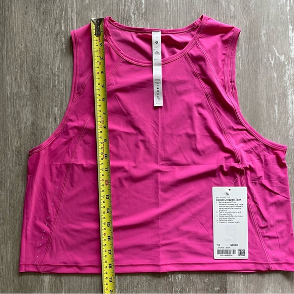 Lululemon Sculpt Tank *Cropped in Sonic Pink - Picture 3 of 5